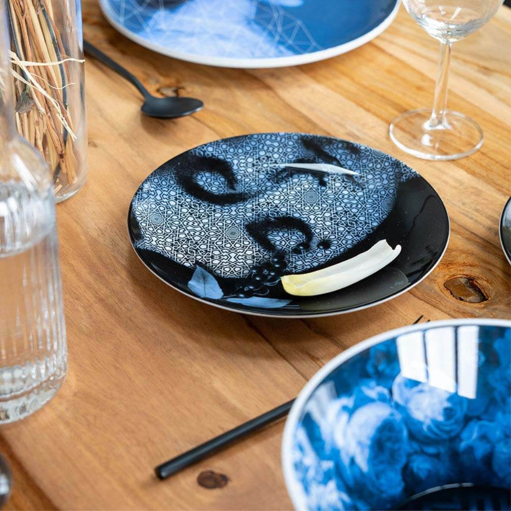 Ibride - Set de 4 assiettes en porcelaine 21 cm Osorio