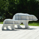 Ibride - JUNE - Petite bibliothèque ours blanc 