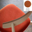 Miniforms - CLARETTA - Chaise haute en bois frêne et tissus orange