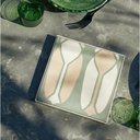 Monochromic - MUETTE - Dessous de plat vert et pêche 