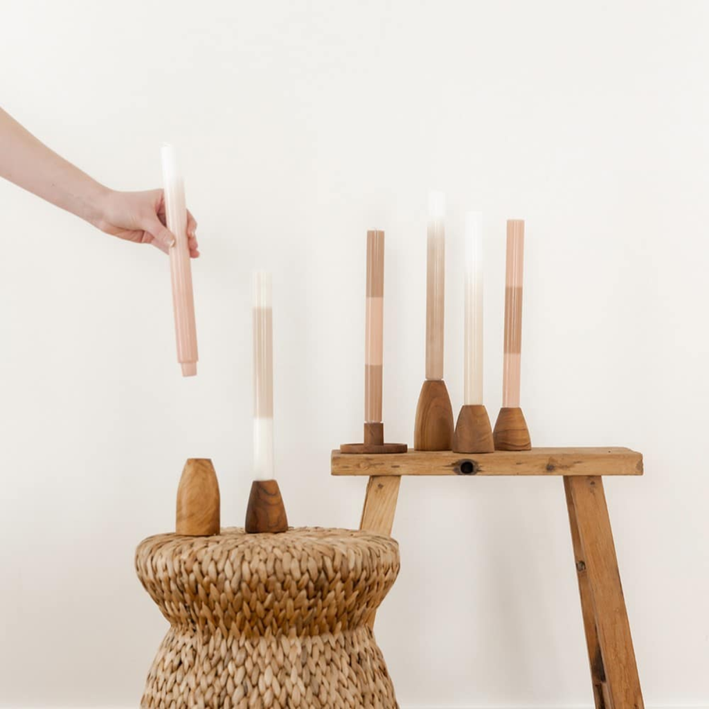 Original Home - Bougies dégradées - Rose/Beige