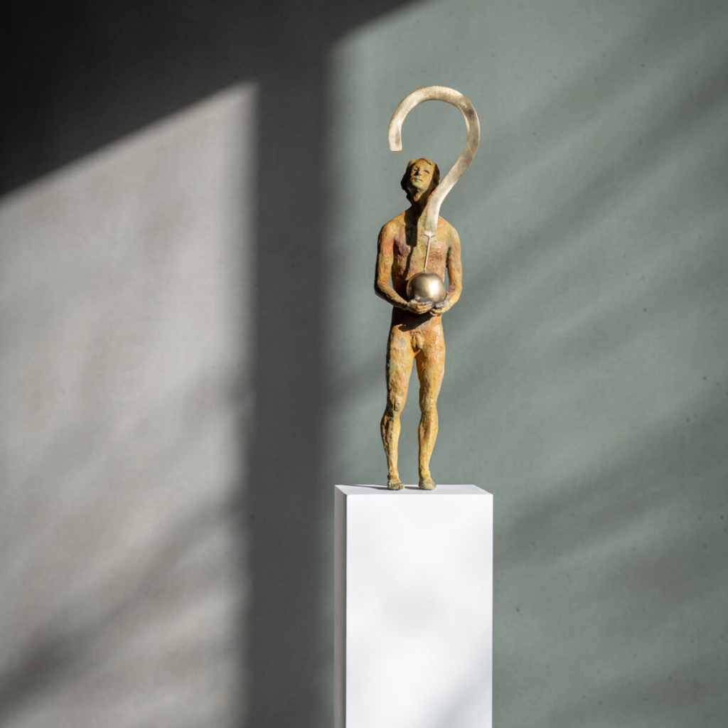 Gardeco - Statue en bronze "The question" 12/75 - THOUGHTS