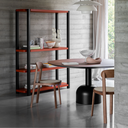 Miniforms - BRULLA - Chaise en noyer et cannage