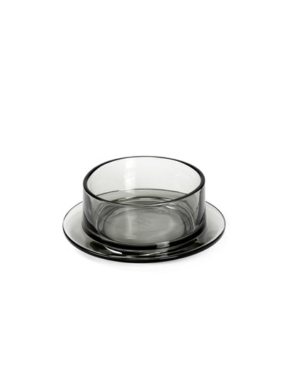 Valerie_objects - Plat gris transparent "DISHES TO DISHES"