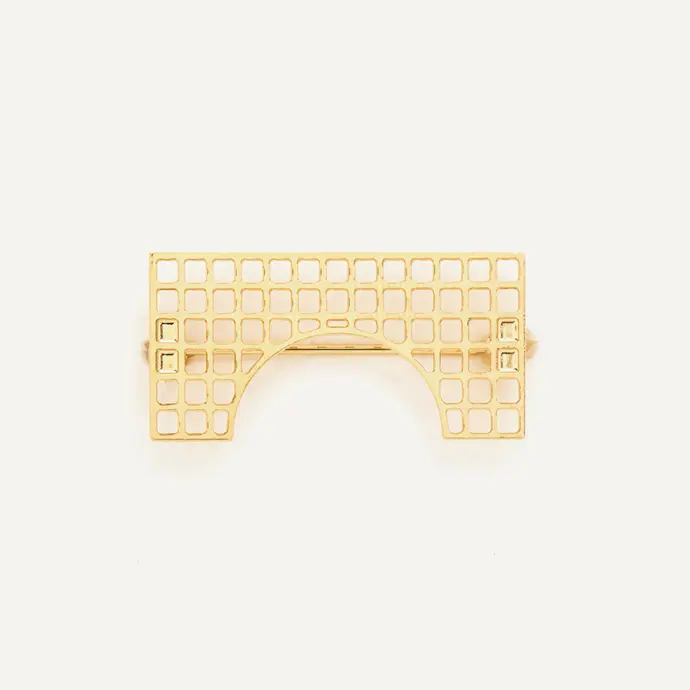 DJV - Broche dorée "TUILERIES ARCHE"