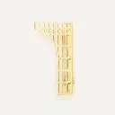 DJV - Broche dorée "TUILERIES DEMI ARCHE"