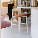 Miniforms - Chaise haute en bois et tissus "CLARETTA"
