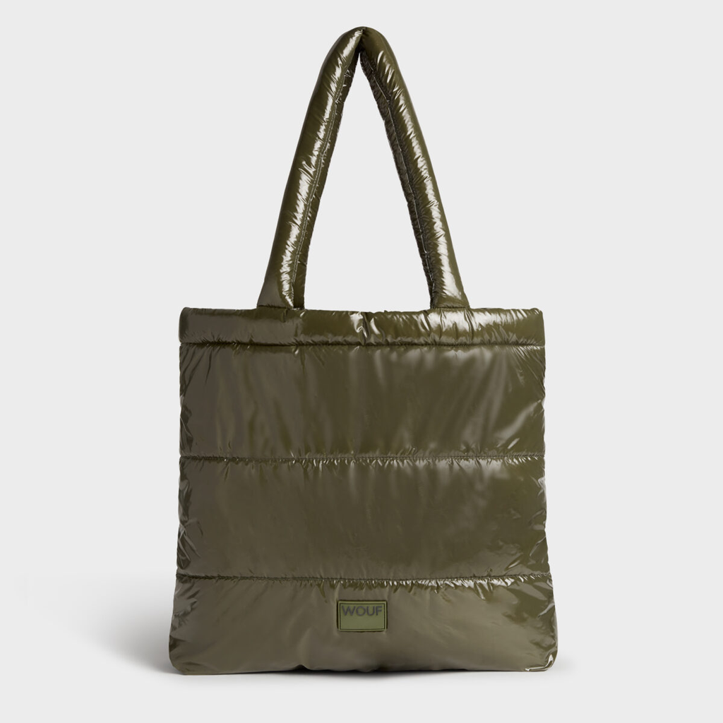 Wouf - Tote bag kaki "GLOSSY"