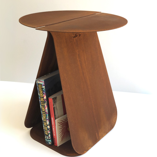 Mlle Jo - Table basse ronde corten "YOUMY"