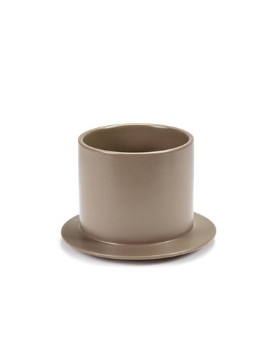 Valerie_objects - Plat taupe "DISHES TO DISHES"