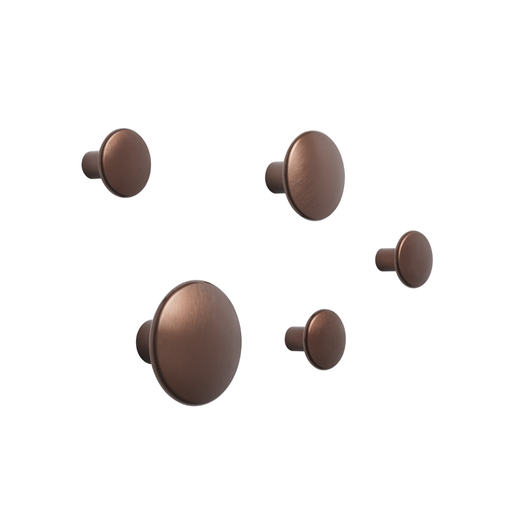 Muuto - Set de 5 patères métallique "DOTS"