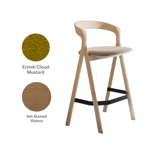 Miniforms - Chaise haute en bois et tissus "DIVERGE"