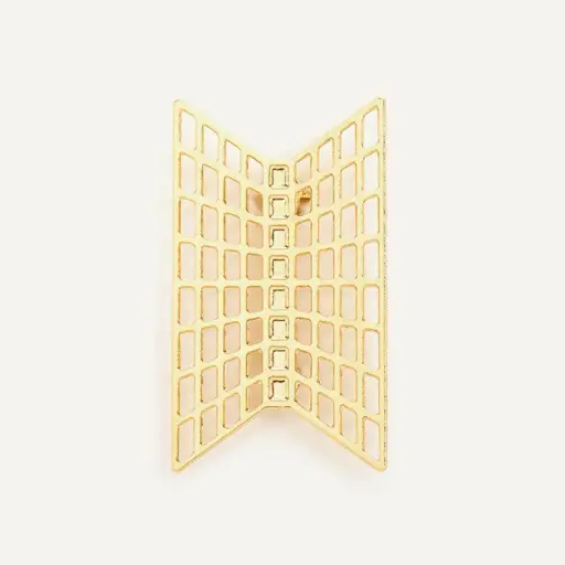 DJV. - Broche dorée "TUILERIES PERSPECTIVE"