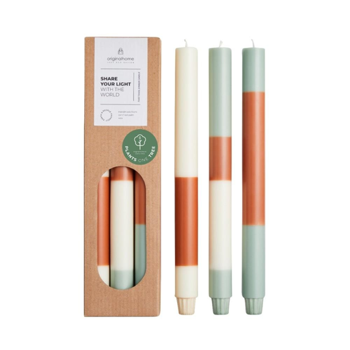 Original Home - Lot de 3 bougies Bleu/Bronze