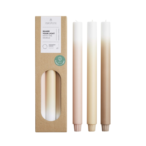 Original Home - Lot de 3 bougies Rose/Beige