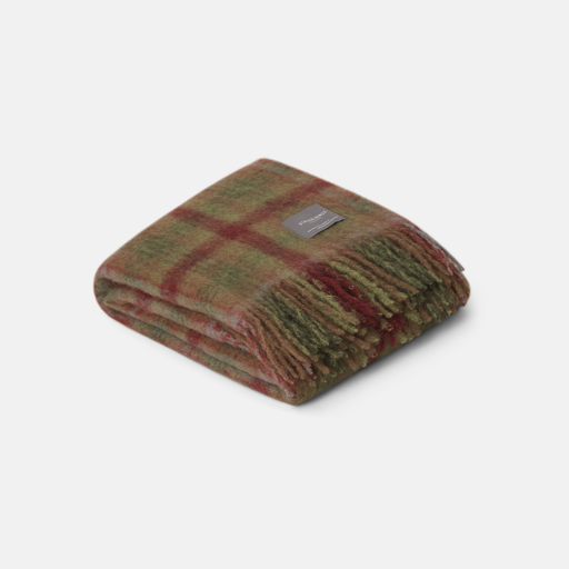 Stackelberg - Plaid en mohair "MOSS & FIRED EARTH CHECK"